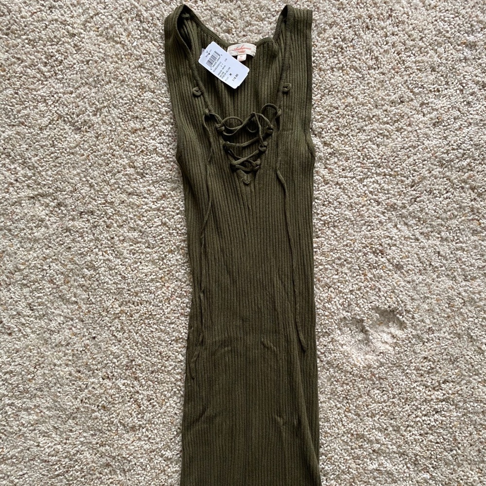 Olive green dress